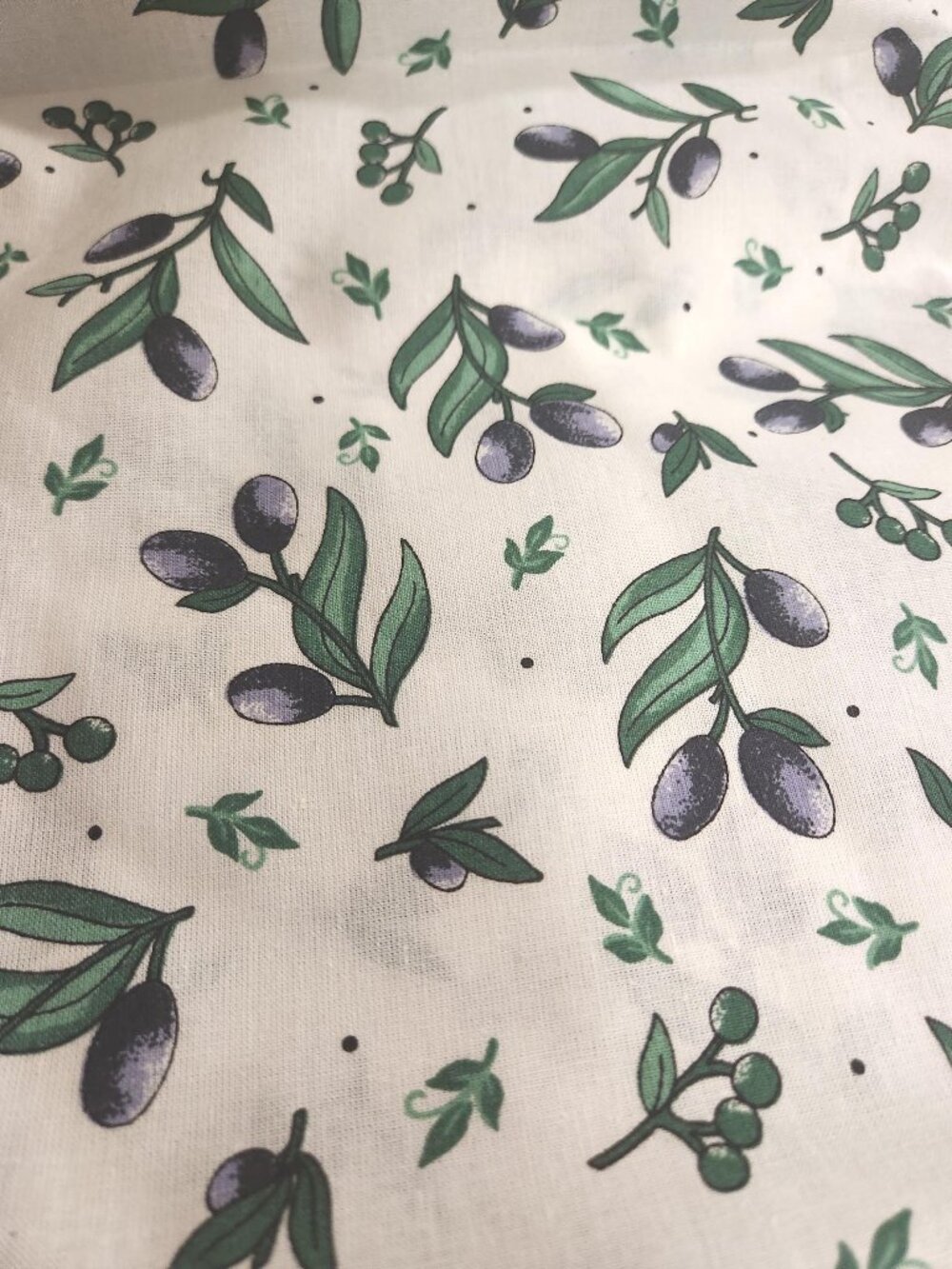 Cait Champman Home Collection Olive Leaves and Branches Fabric